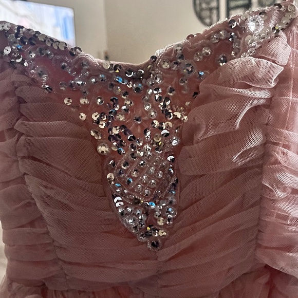Pink Sequence Prom Dress - Picture 3 of 4